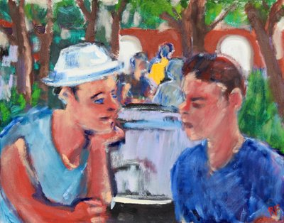 Gespräch im Park, 2019 von Richard Fox