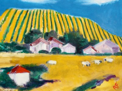 Die Hügel haben Reben, Napa, 2017 von Richard Fox