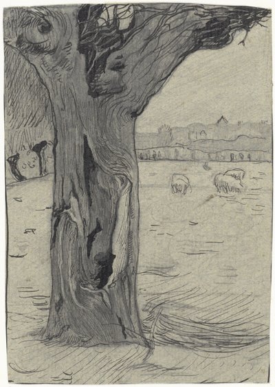 Kopfweide in einer Weidelandschaft von Richard Nicolaüs Roland Holst