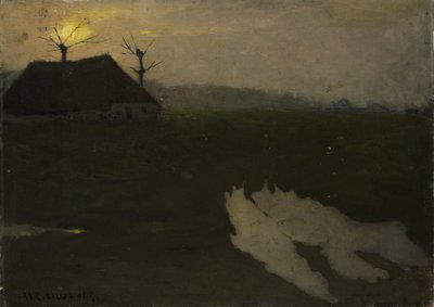 Landschaft bei Mondlicht von Richard Nicolaüs Roland Holst