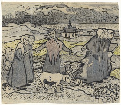 Fischerfrauen in den Dünen von Richard Nicolaüs Roland Holst