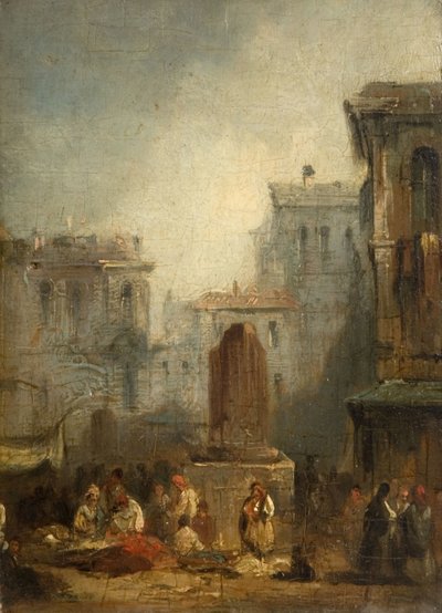 Eine italienische Stadt, 1822-28 von Richard Parkes Bonington