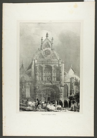 Fassade der Kirche von Brou von Richard Parkes Bonington