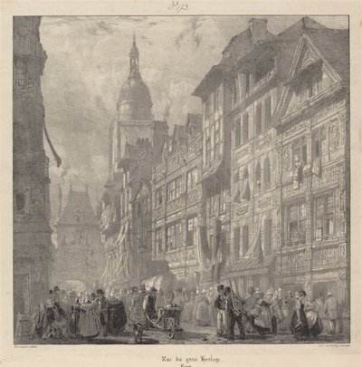 Rue du Gros-Horloge, Rouen von Richard Parkes Bonington