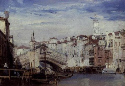 Die Rialtobrücke, Venedig von Richard Parkes Bonington