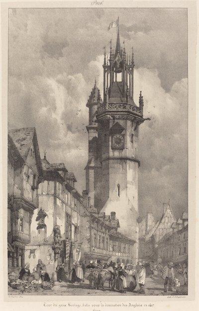 Turm der Gros-Horloge, Evreux von Richard Parkes Bonington
