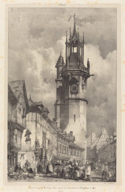 Turm der Gros-Horloge, Evreux von Richard Parkes Bonington