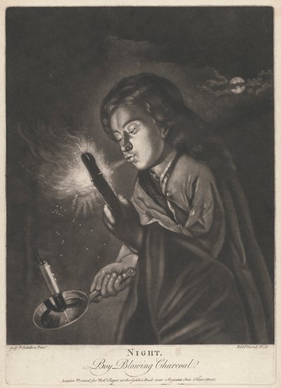 Nacht - Junge, der Kohle bläst von Richard Purcell