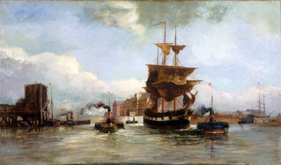 Verlassen des West Bute Docks, Cardiff, 1861-1916 von Richard Short