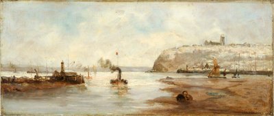 Leuchtturm außerhalb der Cardiff-Docks, 1861-1916 von Richard Short