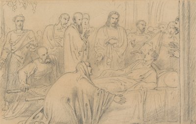 Christus erweckt den Sohn der Witwe (Lukas 7:13-16) von Richard Westall