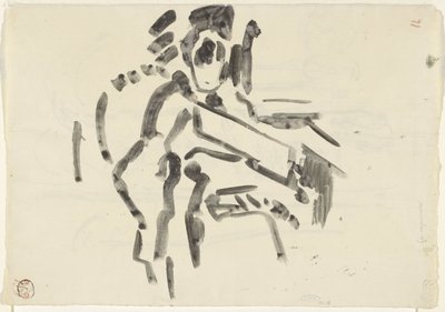 Skizze einer sitzenden Figur von Rik Wouters