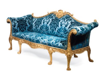 Ein George III vergoldetes Holzsofa von Robert Adam