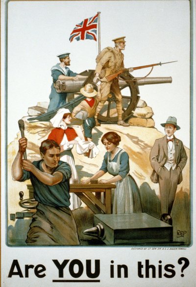 Britisches Plakat, Erster Weltkrieg von Robert Baden Powell