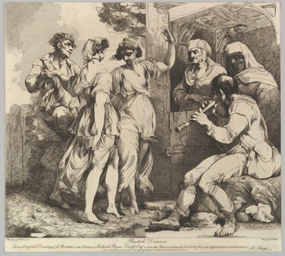 Rustikale Tänzer, 9. November 1780 von Robert Blyth