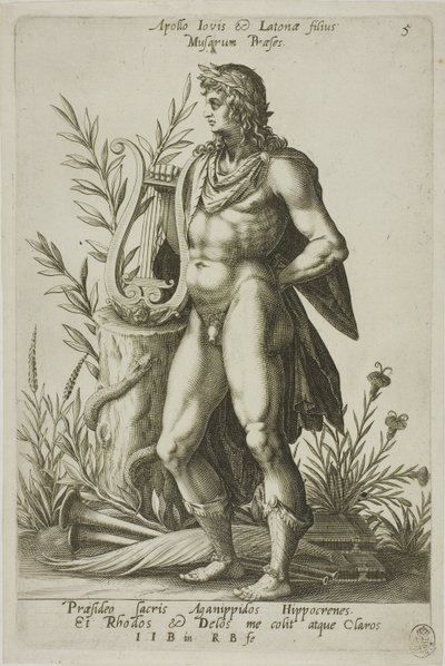 Apollo, Tafel 5 aus Parnassus Biceps von Robert Boissard