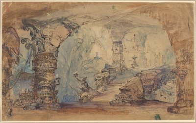 Ein fantastischer unterirdischer Tempel (Aladdins Höhle?) von Robert Caney