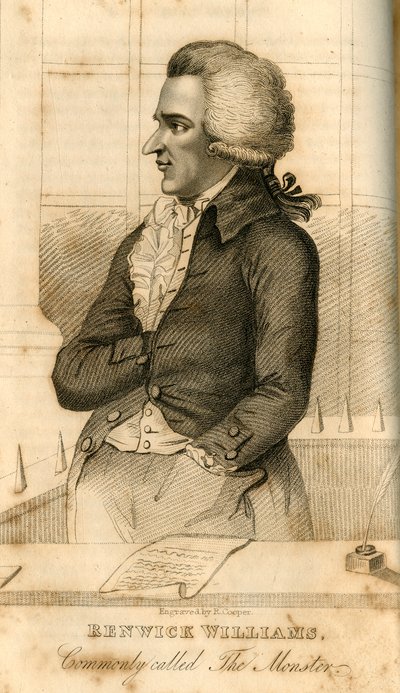 Renwick Williams, allgemein bekannt als Das Monster, 1822 von Robert Cooper