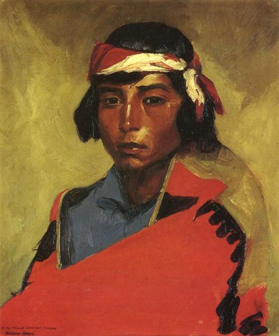 Junge aus dem Tesuque Pueblo, 1916 von Robert Cozad Henri
