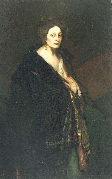Frau im Mantel von Robert Cozad Henri