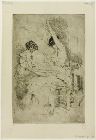 Perlenfädler, Venedig von Robert Frederick Blum