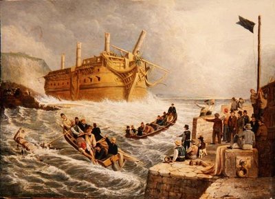 Schiffswrack unterhalb von Whitby von Robert Gibb