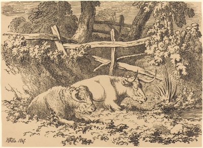 Ruhende Rinder von Robert Hills