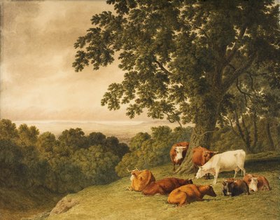Landschaft mit Vieh, 1819 von Robert Hills