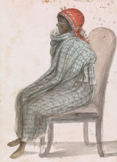 Afrikanische Frau, die auf einem Stuhl sitzt von Robert Mabon