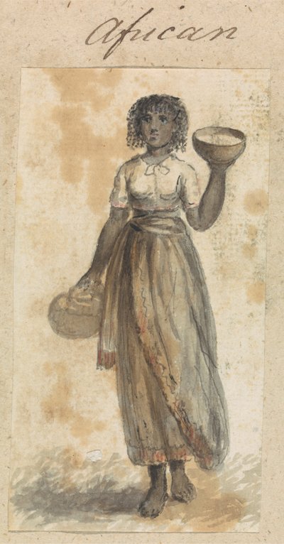 Afrikanische Frau mit Körben von Robert Mabon