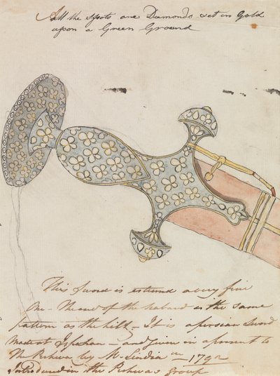 Persischer Schwertgriff mit Diamanten besetzt von Robert Mabon