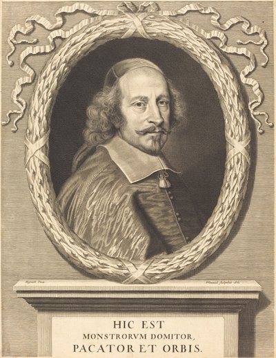 Kardinal Jules Mazarin von Robert Nanteuil after Pierre Mignard I