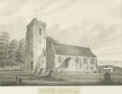 Kinver Kirche: Sepia-Zeichnung von Robert Noyes