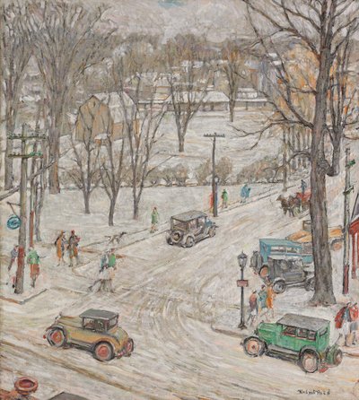 Straßenszene im Winter von Robert Reid