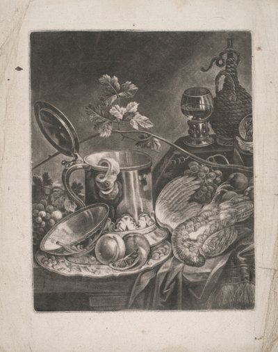 Stillleben mit Krug und Dessertschale von Robert Robinson