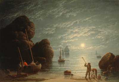 Mondlicht-Küstenszene von Robert Salmon