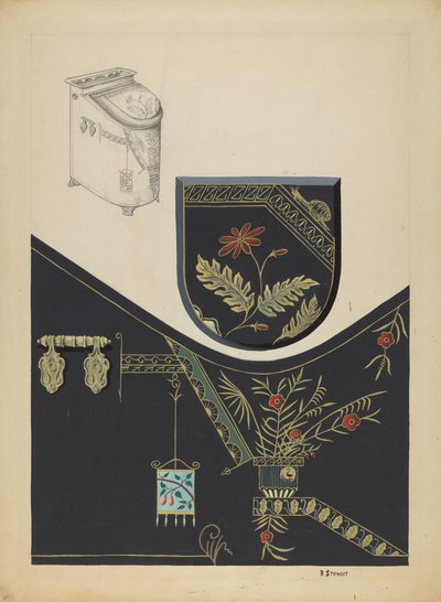 Lackierter Kohlenkasten von Robert Stewart