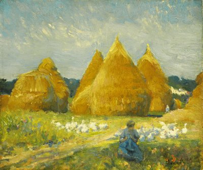 Gänse sammeln von Robert William Vonnoh