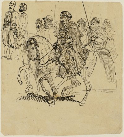 Arabische Reiter von Rodolphe Bresdin
