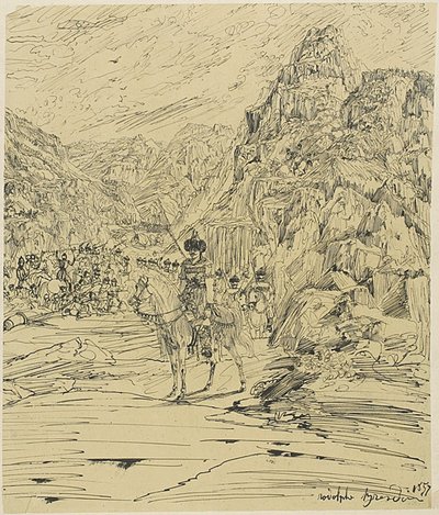 Schlacht in den Bergen von Rodolphe Bresdin