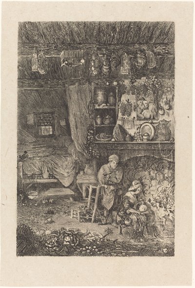 Flämisches Interieur von Rodolphe Bresdin