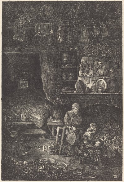 Flämisches Interieur von Rodolphe Bresdin