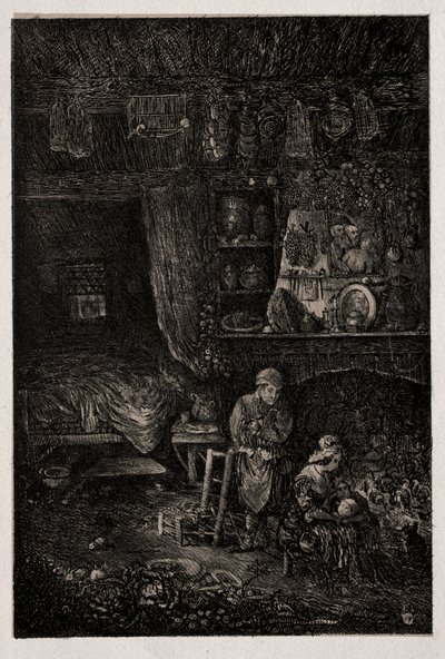 Flämisches Interieur von Rodolphe Bresdin