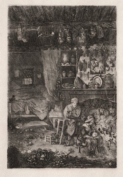 Flämisches Interieur von Rodolphe Bresdin