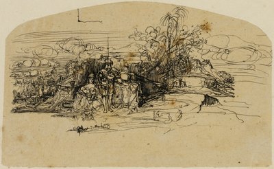 Rast mit der Wache von Rodolphe Bresdin