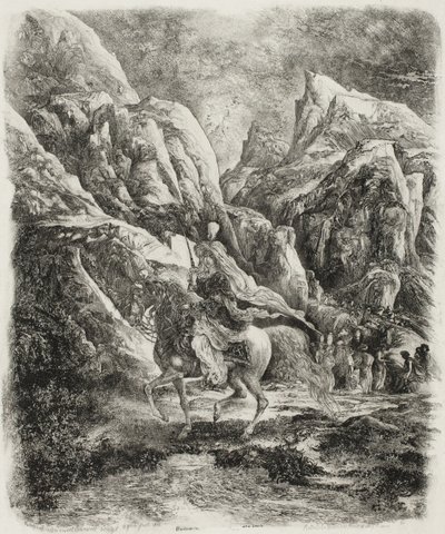 Reiter in den Bergen von Rodolphe Bresdin