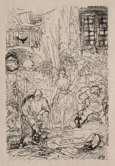 Spinnerinnen-Interieur von Rodolphe Bresdin