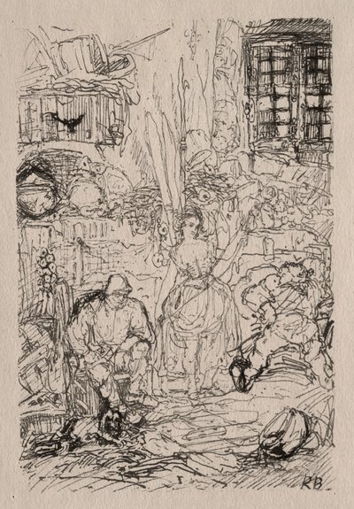 Spinnerinnen-Interieur von Rodolphe Bresdin