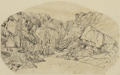 Dampf in einer Schlucht von Rodolphe Bresdin