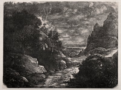 Der Gebirgsbach von Rodolphe Bresdin
